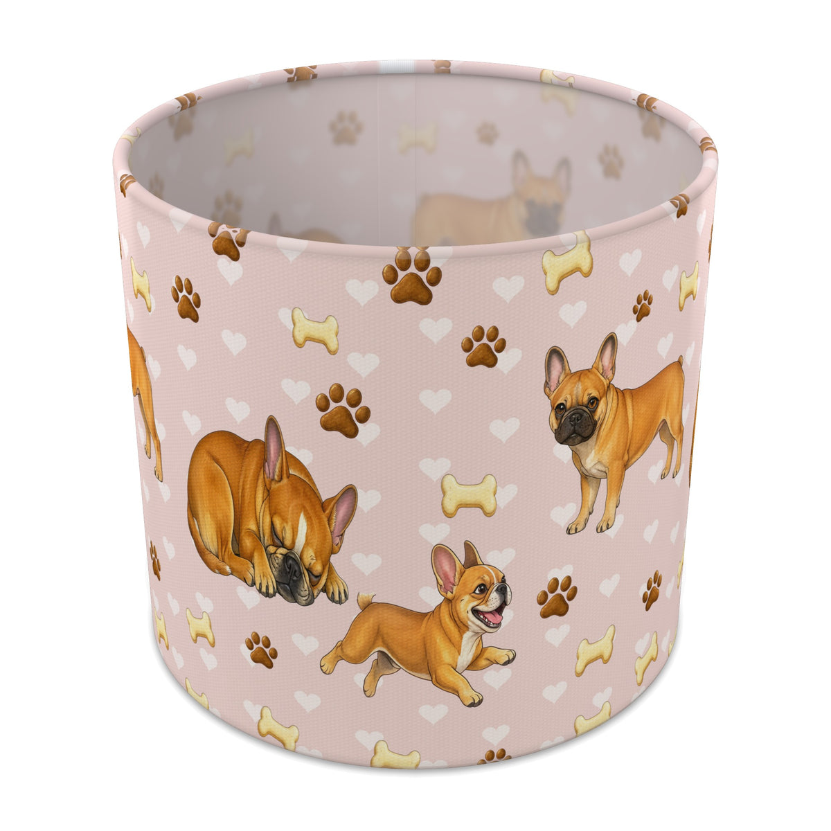 Blush French Bulldog Love II lampshade - 20cm x 18.5cm Table