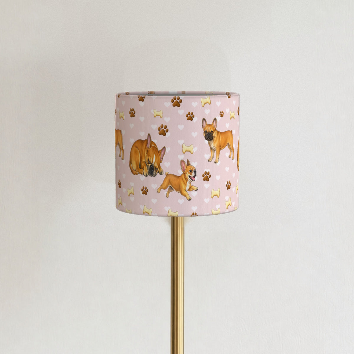 Blush French Bulldog Love II lampshade - 20cm x 18.5cm Ceiling - photo 3