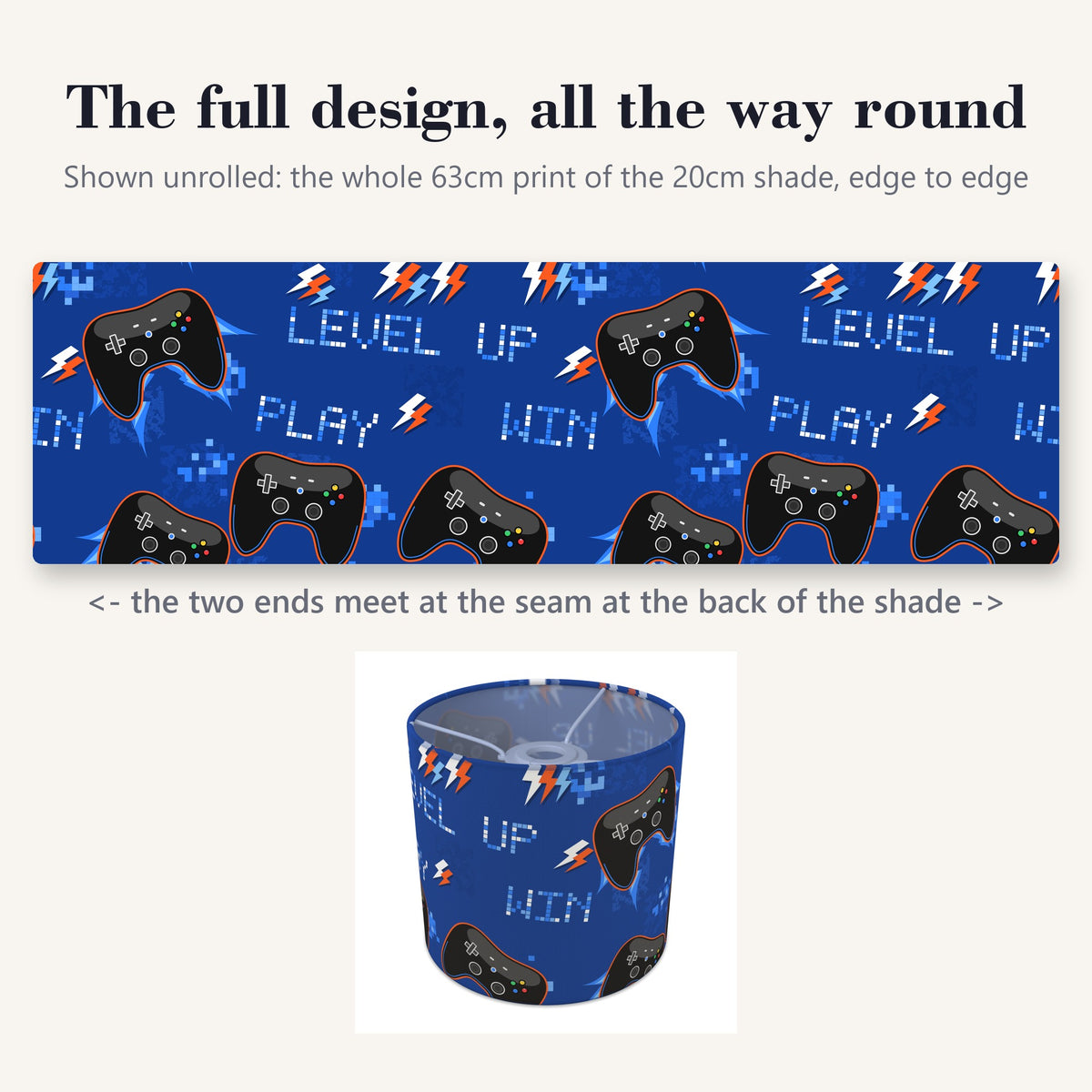 Royal Game On II lampshade - 20cm x 18.5cm Ceiling - photo 9