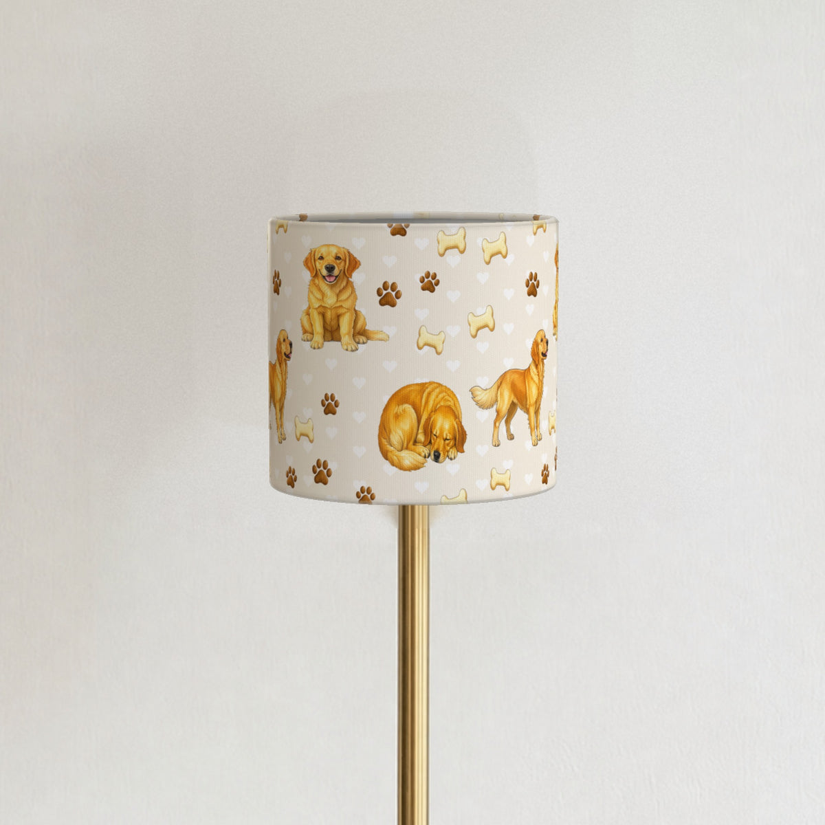 Cream Golden Retriever Love II lampshade - 20cm x 18.5cm Ceiling - photo 3