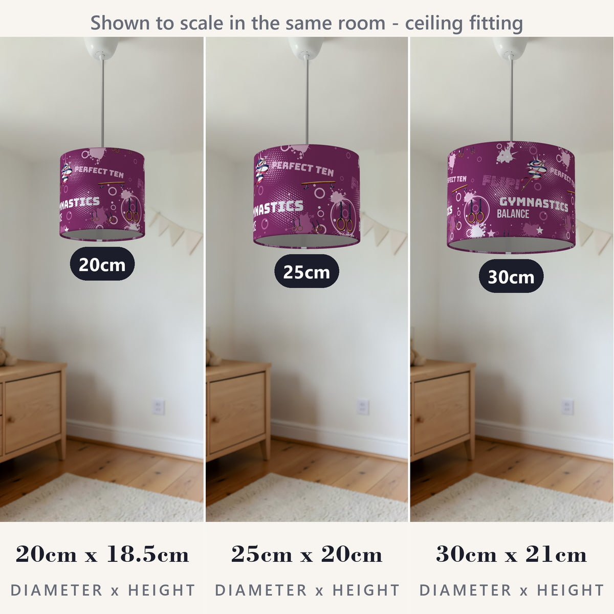 Berry Gymnastics Star II lampshade - 20cm x 18.5cm Ceiling - photo 4