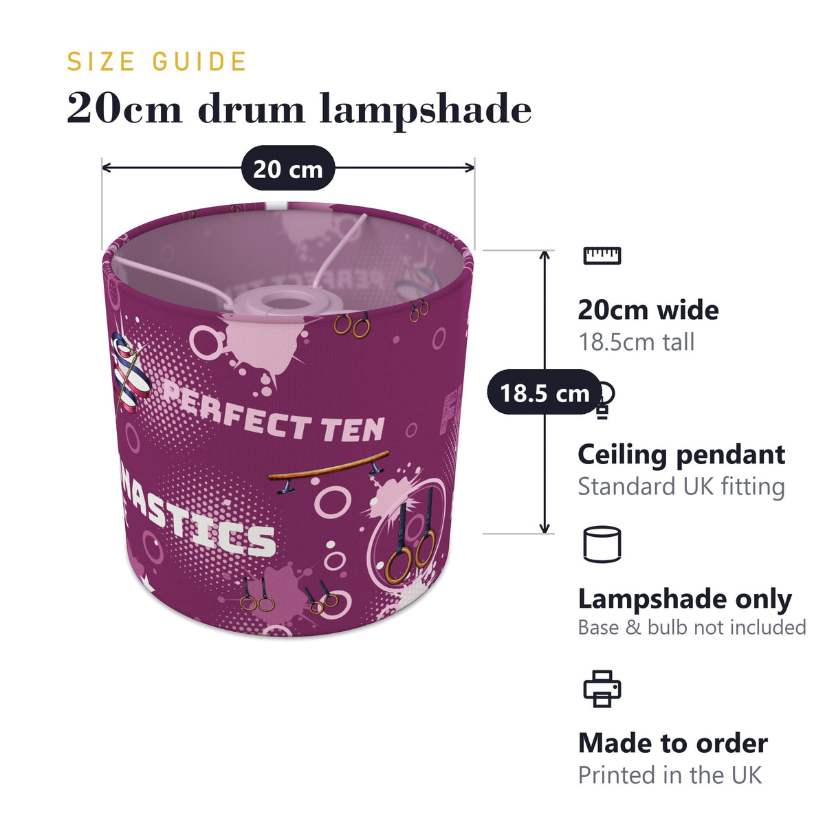 Berry Gymnastics Star II lampshade - 20cm x 18.5cm Ceiling - photo 7