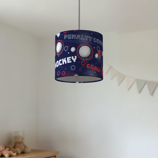 Navy Hockey Hero II lampshade - 20cm x 18.5cm Ceiling - photo 2