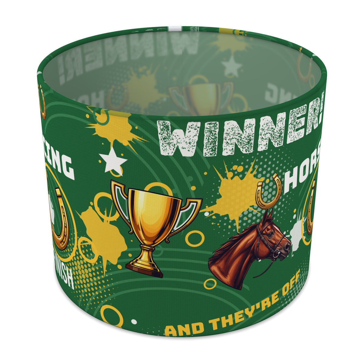 Pitch And They're Off II lampshade - 25cm x 20cm Table