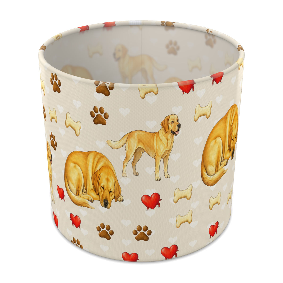 Cream Labrador Love II lampshade - 20cm x 18.5cm Table