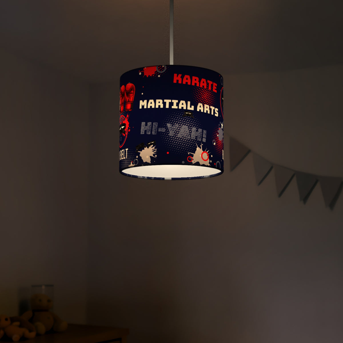 Navy Karate Kid II lampshade - 20cm x 18.5cm Ceiling - photo 5