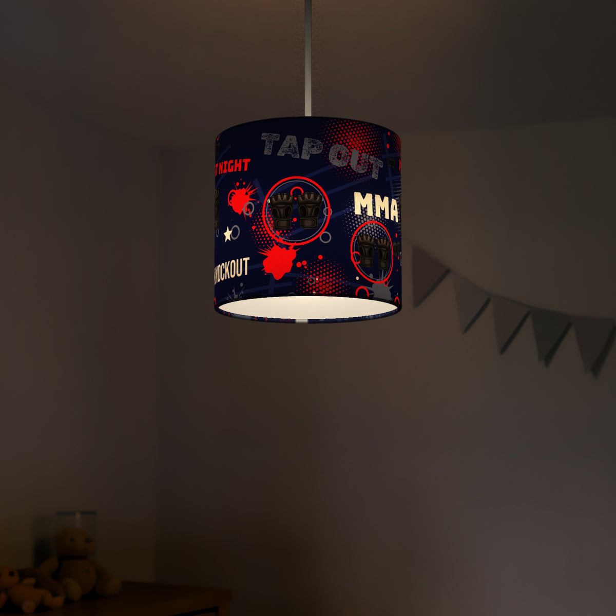Navy Fight Night II lampshade - 20cm x 18.5cm Ceiling - photo 5