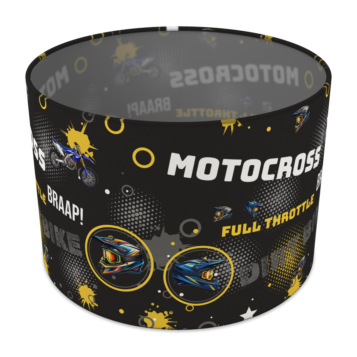 Black Full Throttle II lampshade - 30cm x 21cm Table