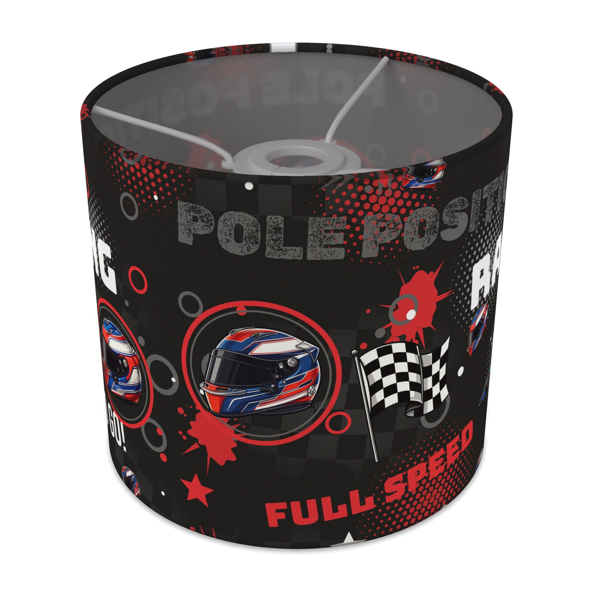 Black And Red Pole II lampshade - 20cm x 18.5cm Ceiling - main photo