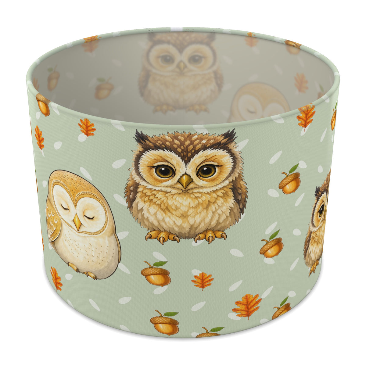 Sage Night Owls II lampshade - 30cm x 21cm Table