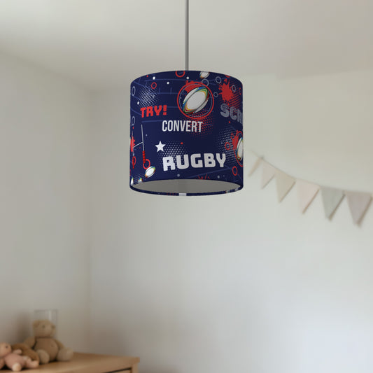 Navy Rugby Crazy II lampshade - 20cm x 18.5cm Ceiling - photo 2