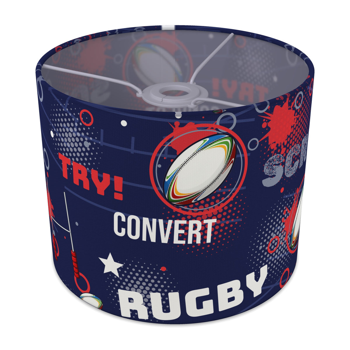 Navy Rugby Crazy II lampshade - 25cm x 20cm Ceiling