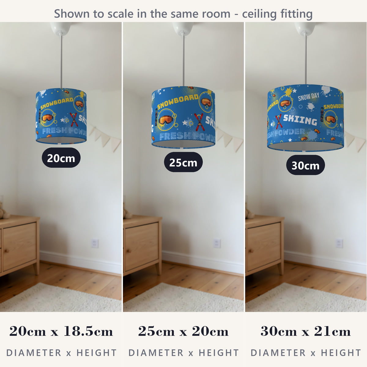 Sky Snow Day II lampshade - 20cm x 18.5cm Ceiling - photo 4