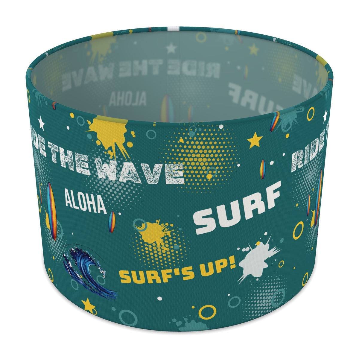 Teal Surf's Up II lampshade - 30cm x 21cm Table