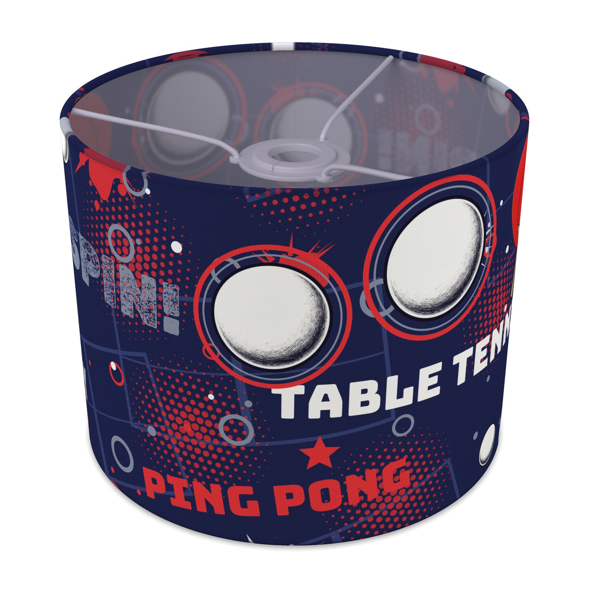 Navy Ping Pong Rally II lampshade - 25cm x 20cm Ceiling