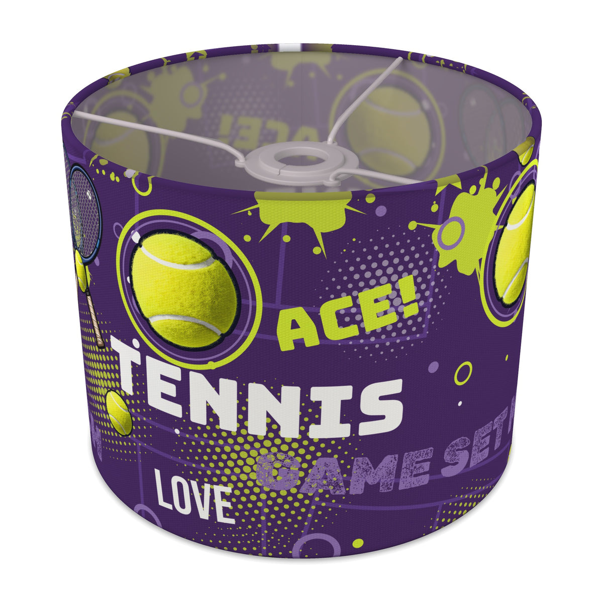 Purple Tennis Ace II lampshade - 25cm x 20cm Ceiling