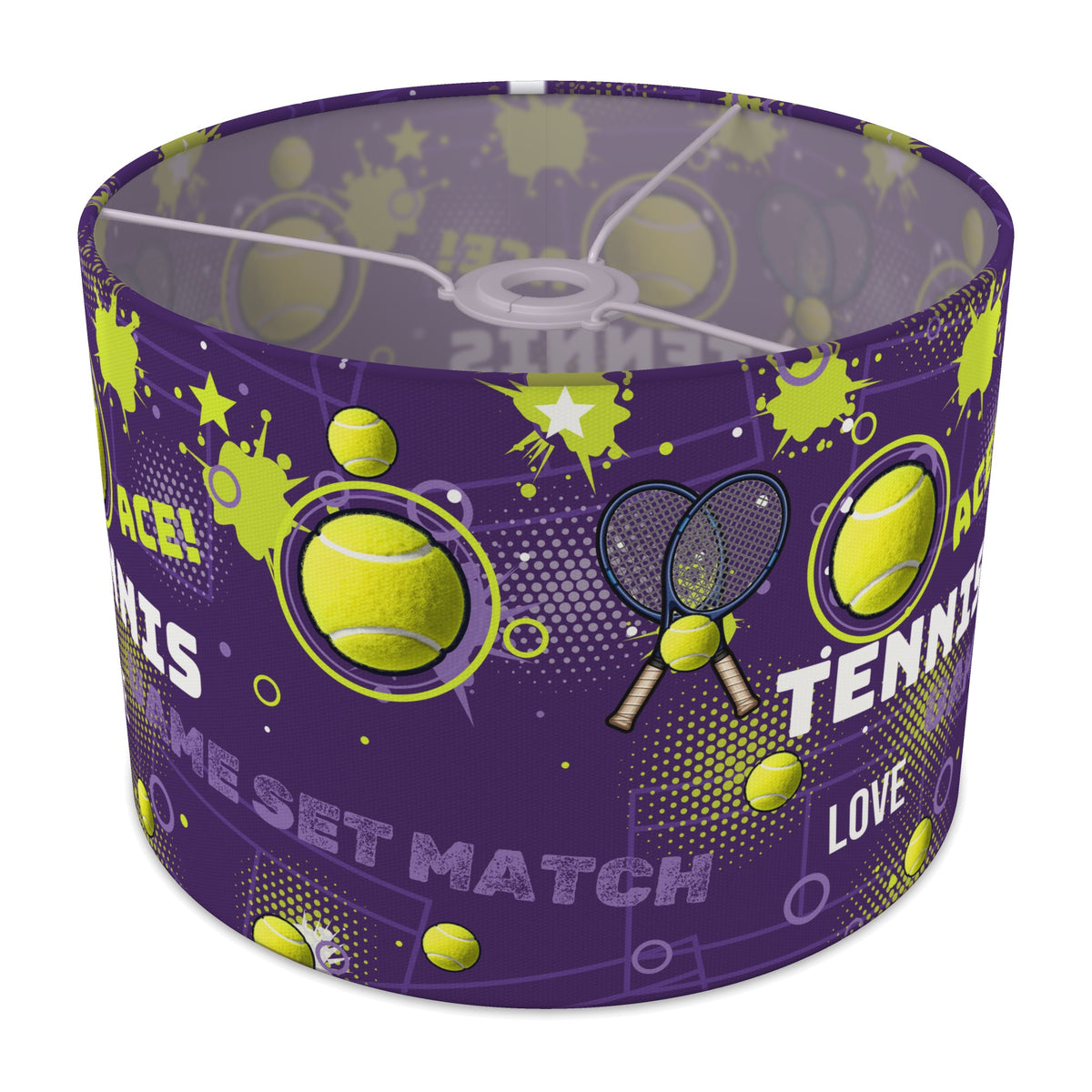 Purple Tennis Ace II lampshade - 30cm x 21cm Ceiling