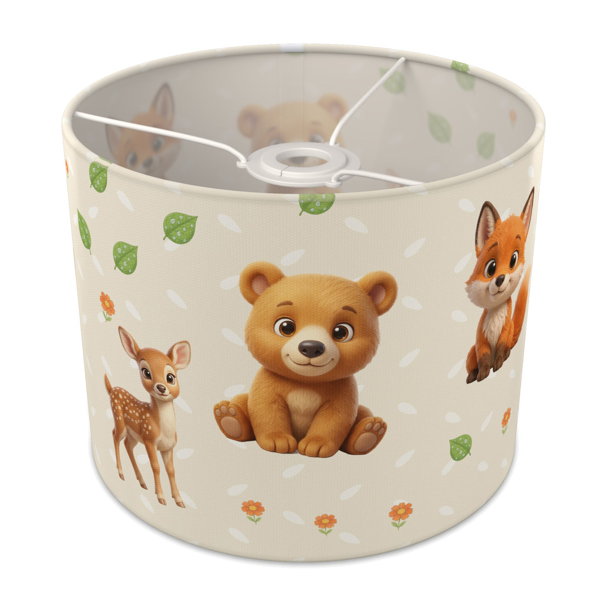 Cream Baby Woodland Friends II lampshade - 25cm x 20cm Ceiling