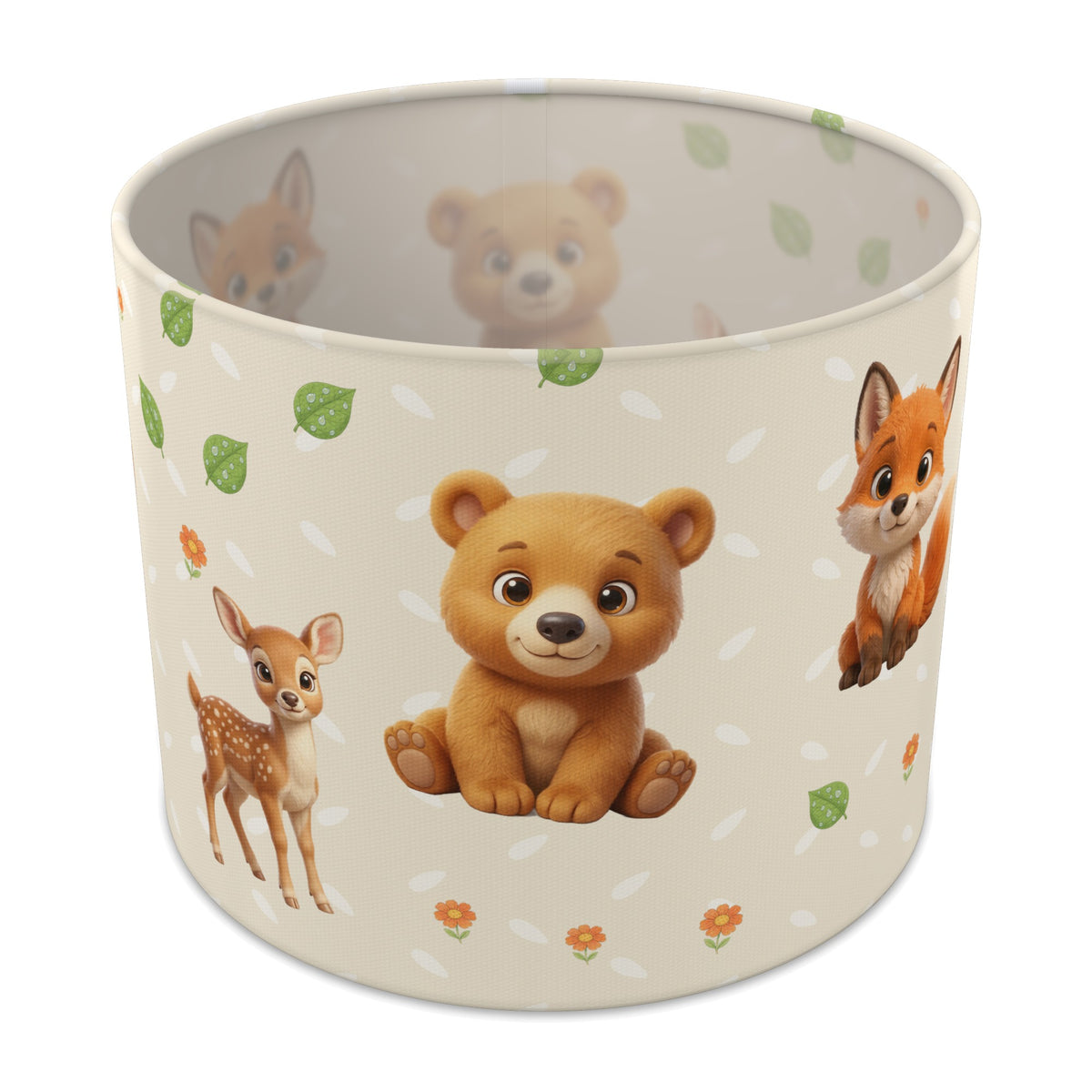 Cream Baby Woodland Friends II lampshade - 25cm x 20cm Table