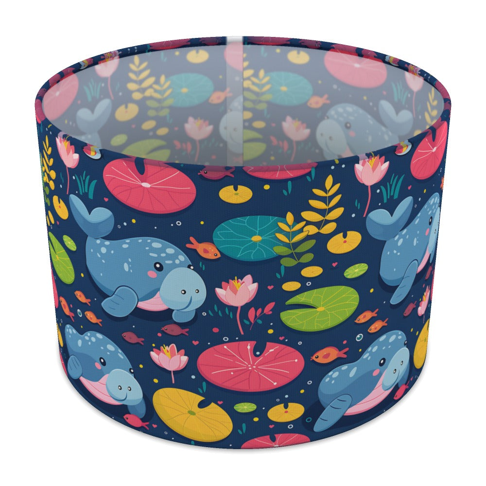 Manatee Lilypads Flowers lampshade - 30cm Table