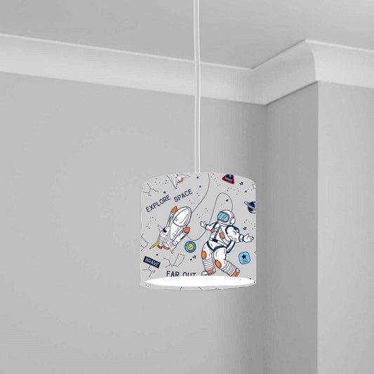 Astronaut Space Adventure Ceiling Lampshade Lightshade for Nursery - 20cm x 18.5cm