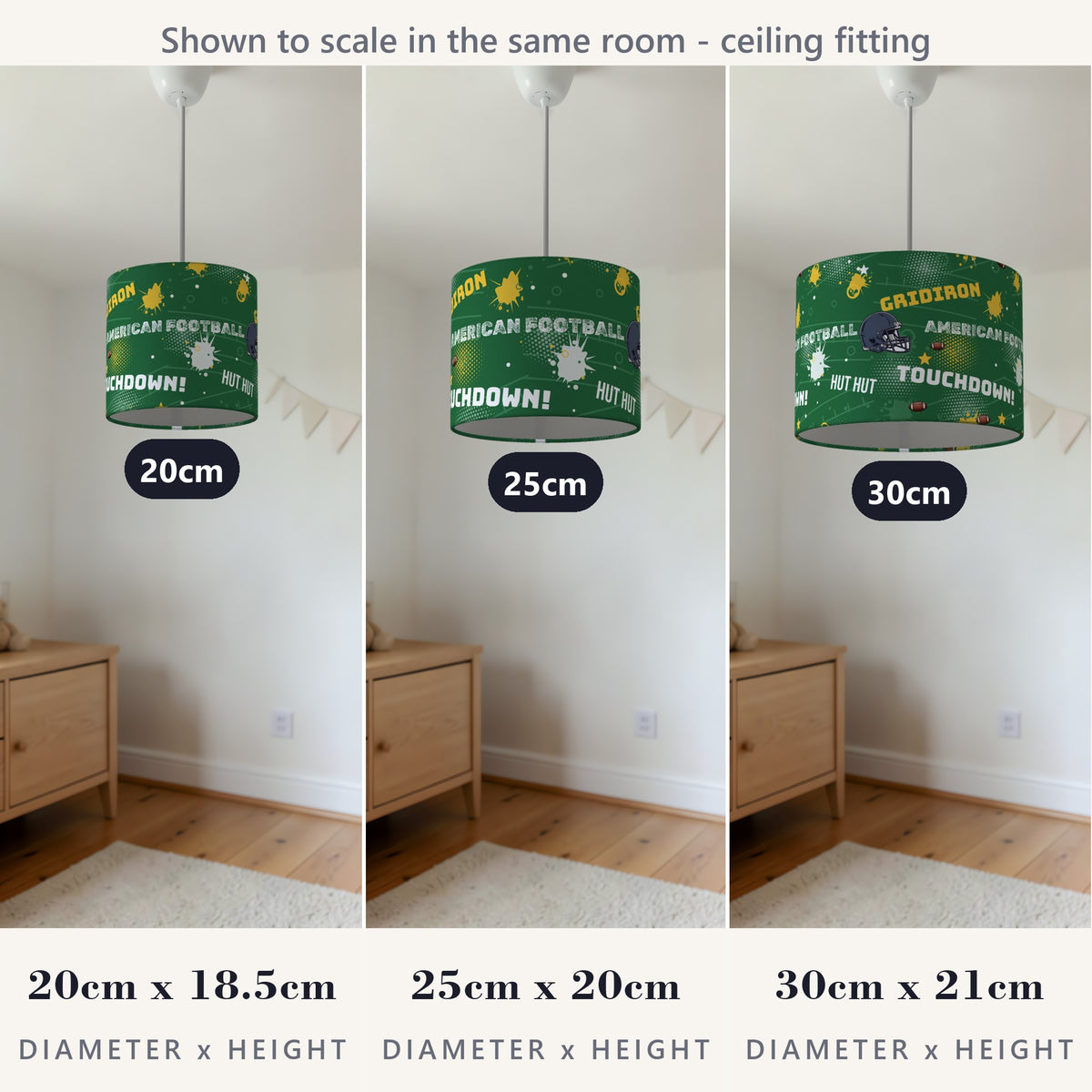 Pitch Touchdown II lampshade - 20cm x 18.5cm Ceiling - photo 4