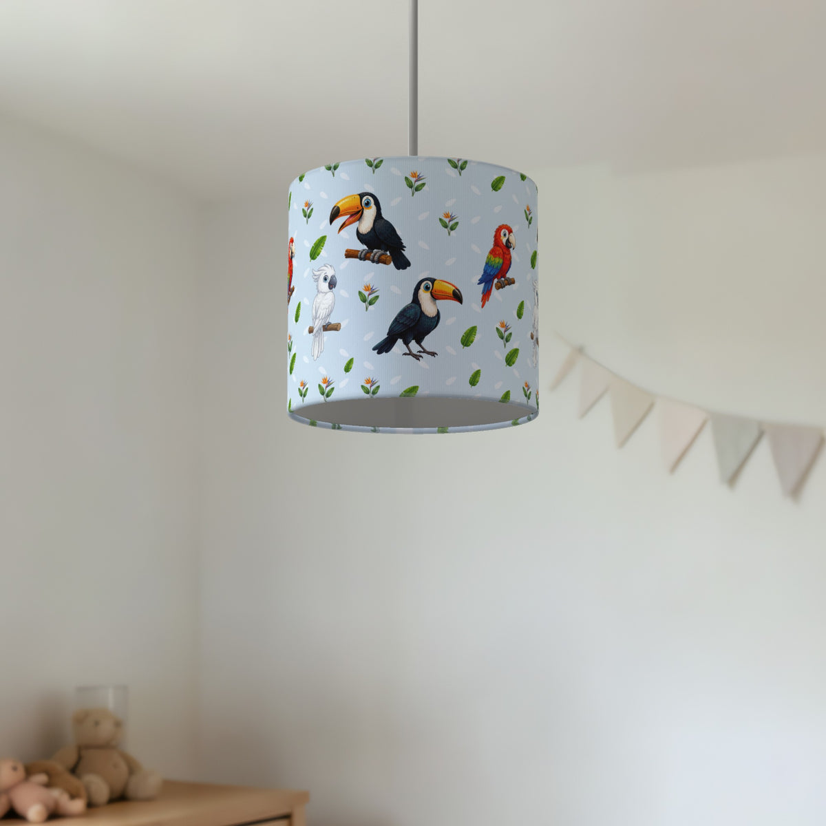 Sky Bird Friends II lampshade - 20cm x 18.5cm Ceiling - photo 2