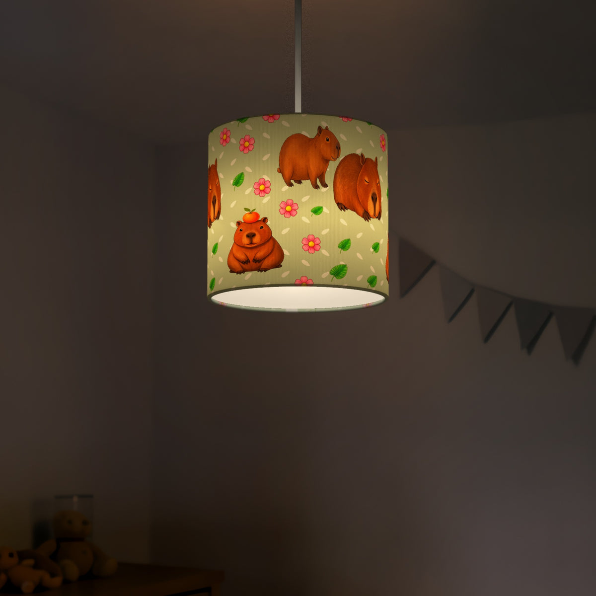 Sage Capybara Chill II lampshade - 20cm x 18.5cm Ceiling - photo 5