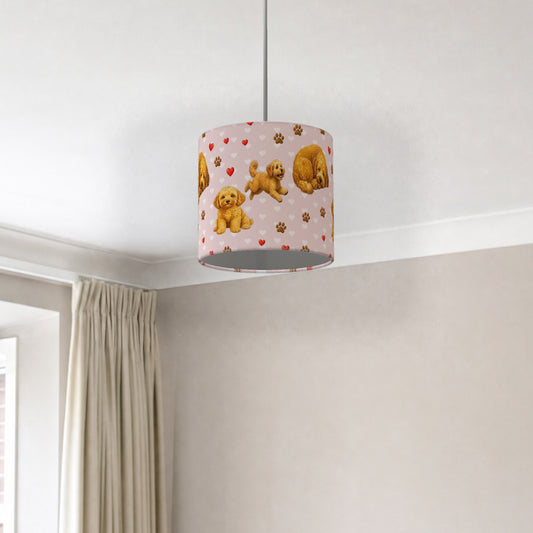 Blush Cockapoo Love II lampshade - 20cm x 18.5cm Ceiling - photo 2