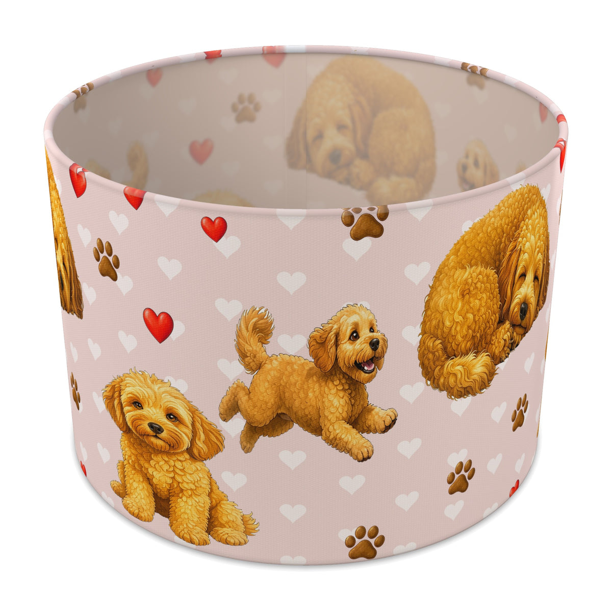 Blush Cockapoo Love II lampshade - 30cm x 21cm Table