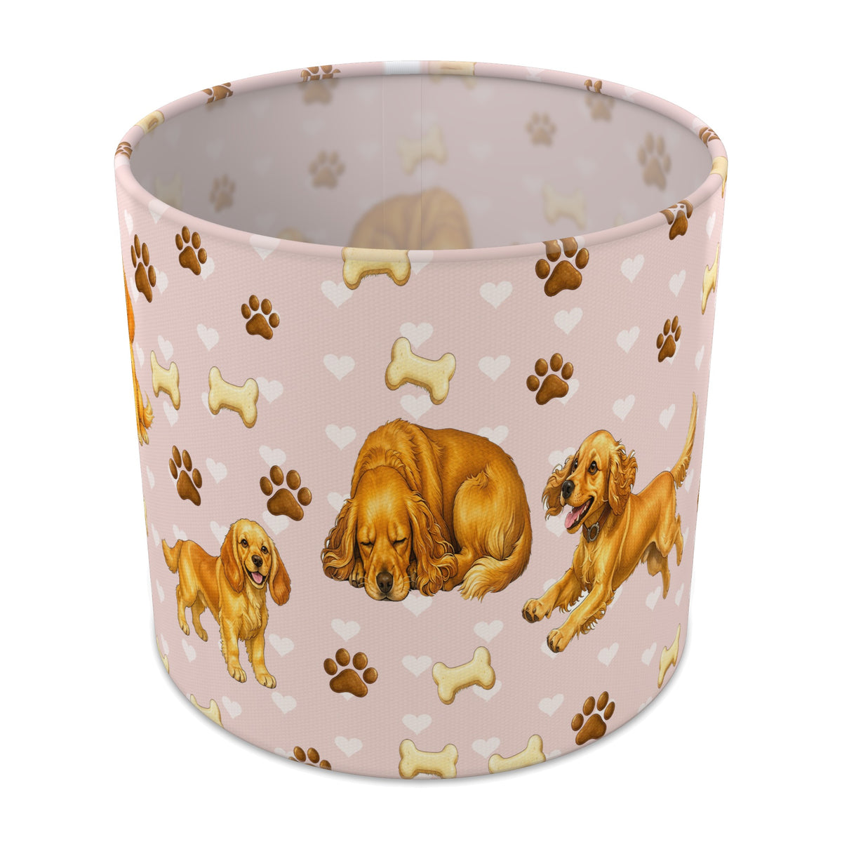 Blush Cocker Spaniel Love II lampshade - 20cm x 18.5cm Table