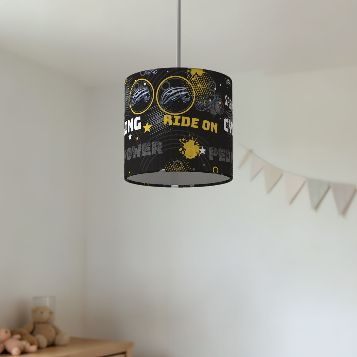 Black Pedal Power II lampshade - 20cm x 18.5cm Ceiling - photo 2