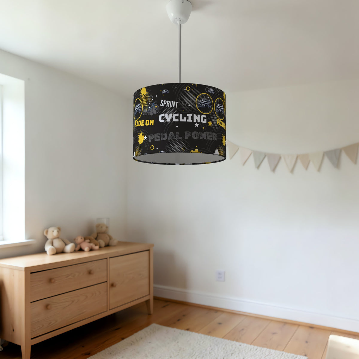 Black Pedal Power II lampshade - 20cm x 18.5cm Ceiling - photo 3