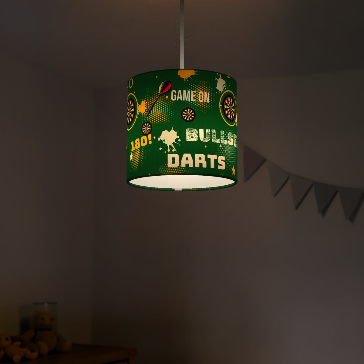 Pitch Darts Night II lampshade - 20cm x 18.5cm Ceiling - photo 5