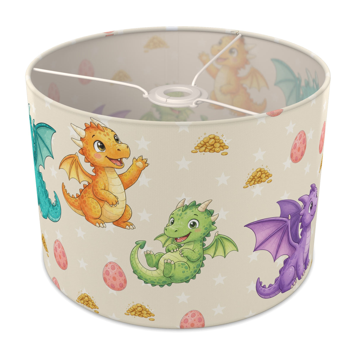 Cream Dragons II lampshade - 30cm x 21cm Ceiling
