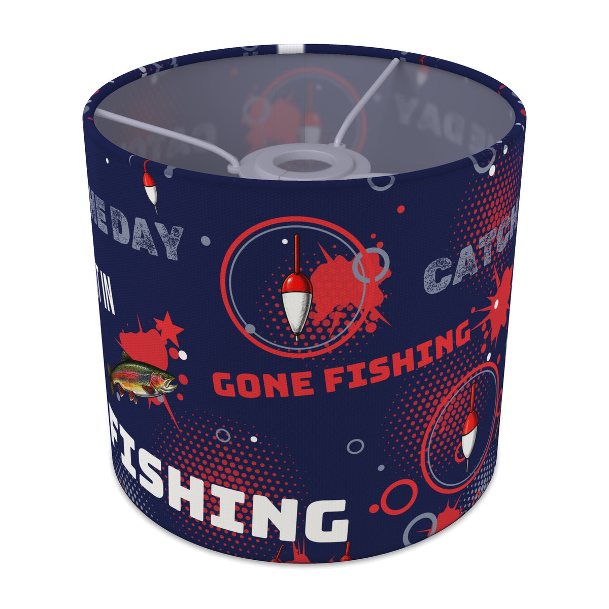 Navy Reel It In II lampshade - 20cm x 18.5cm Ceiling - main photo