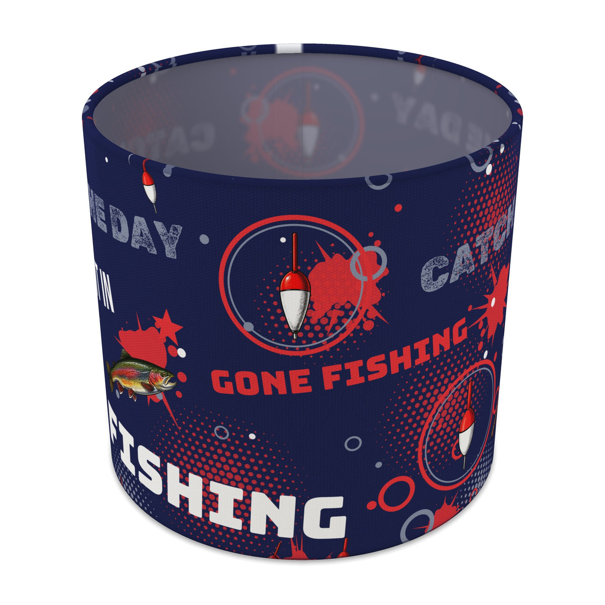 Navy Reel It In II lampshade - 20cm x 18.5cm Table