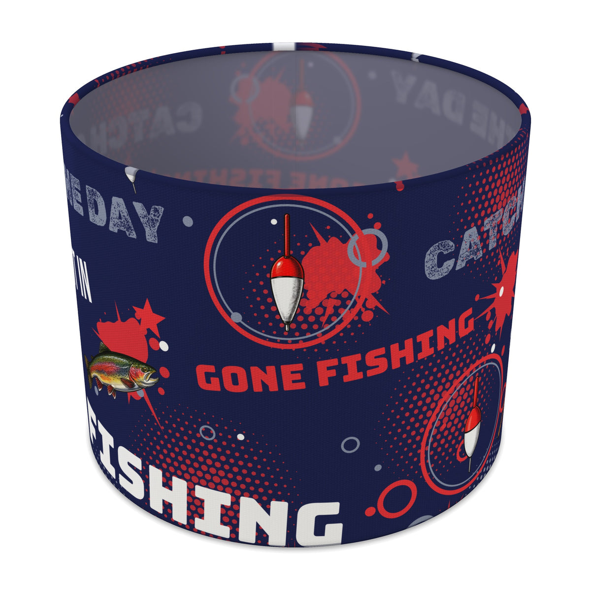 Navy Reel It In II lampshade - 25cm x 20cm Table