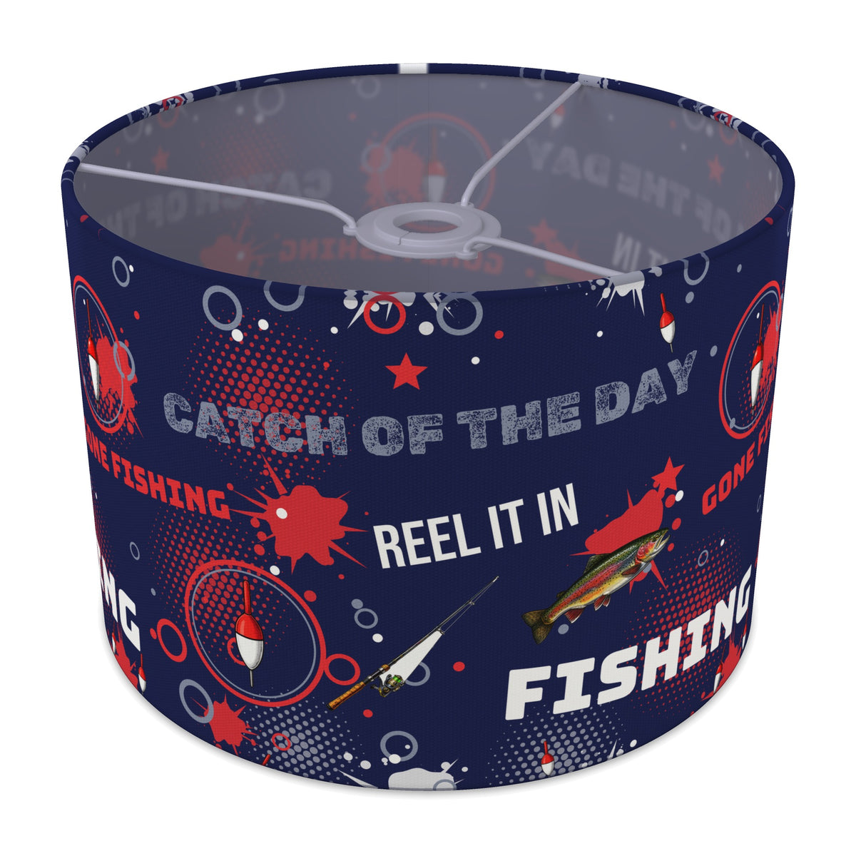 Navy Reel It In II lampshade - 30cm x 21cm Ceiling