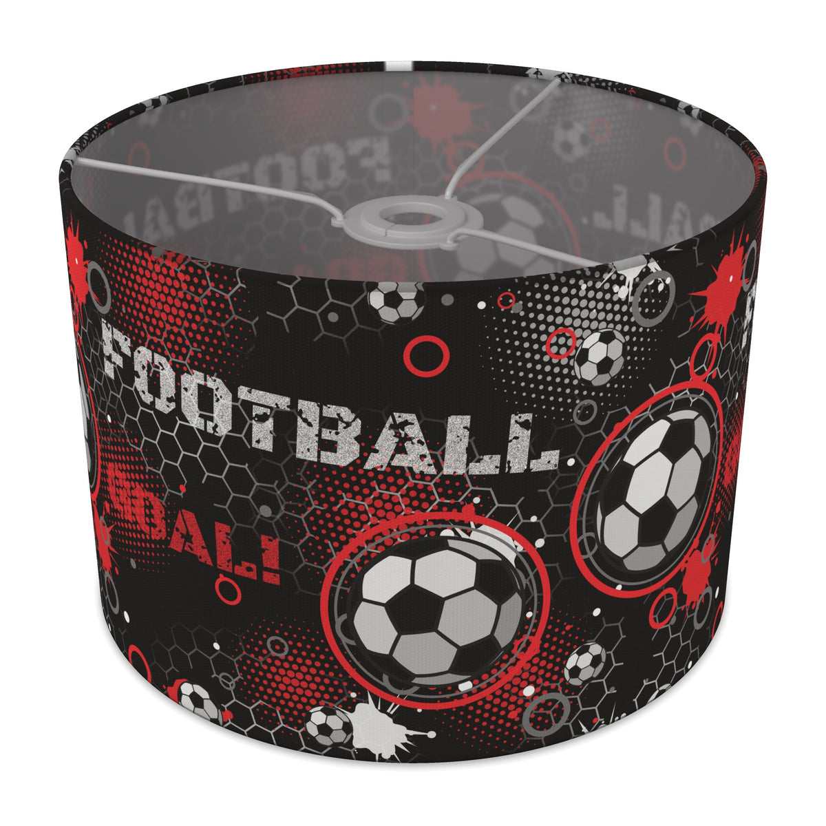 Black Football Crazy II lampshade - 30cm x 21cm Ceiling