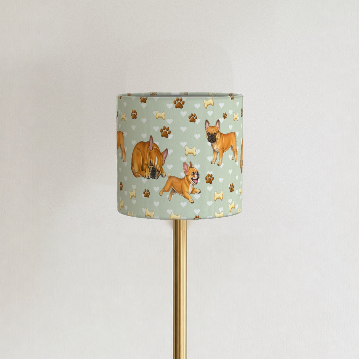 Sage French Bulldog Love II lampshade - 20cm x 18.5cm Ceiling - photo 3