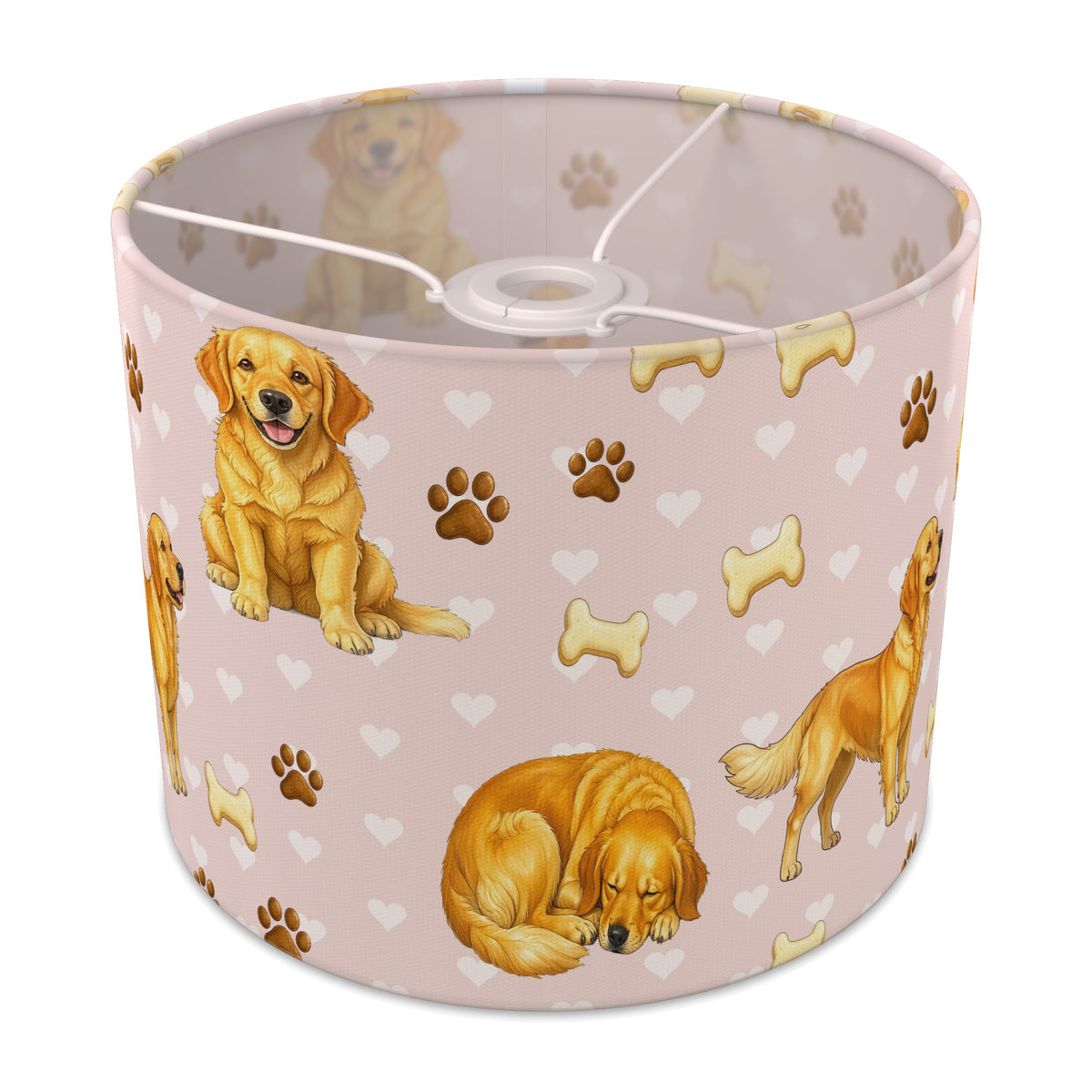 Blush Golden Retriever Love II lampshade - 25cm x 20cm Ceiling