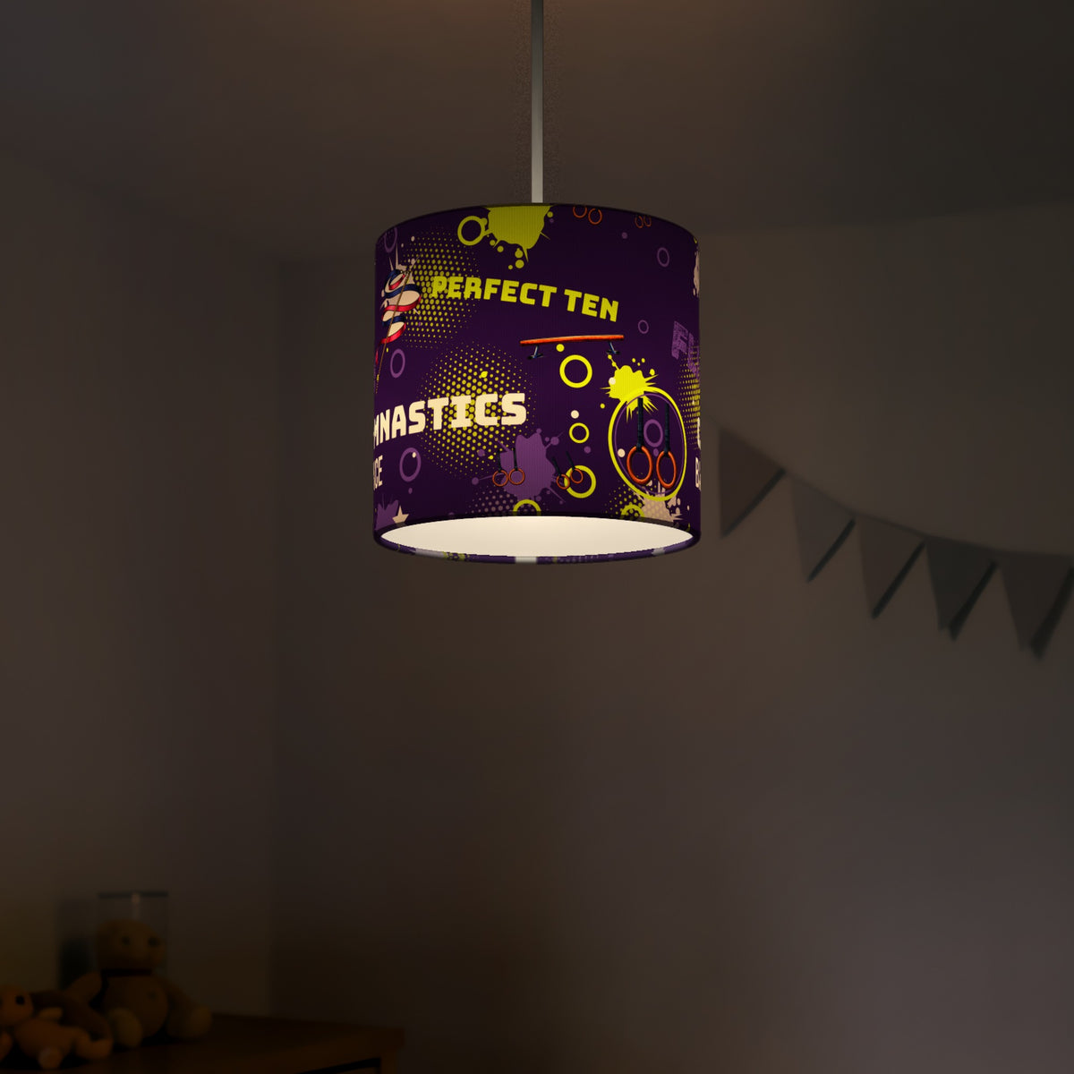 Purple Gymnastics Star II lampshade - 20cm x 18.5cm Ceiling - photo 5