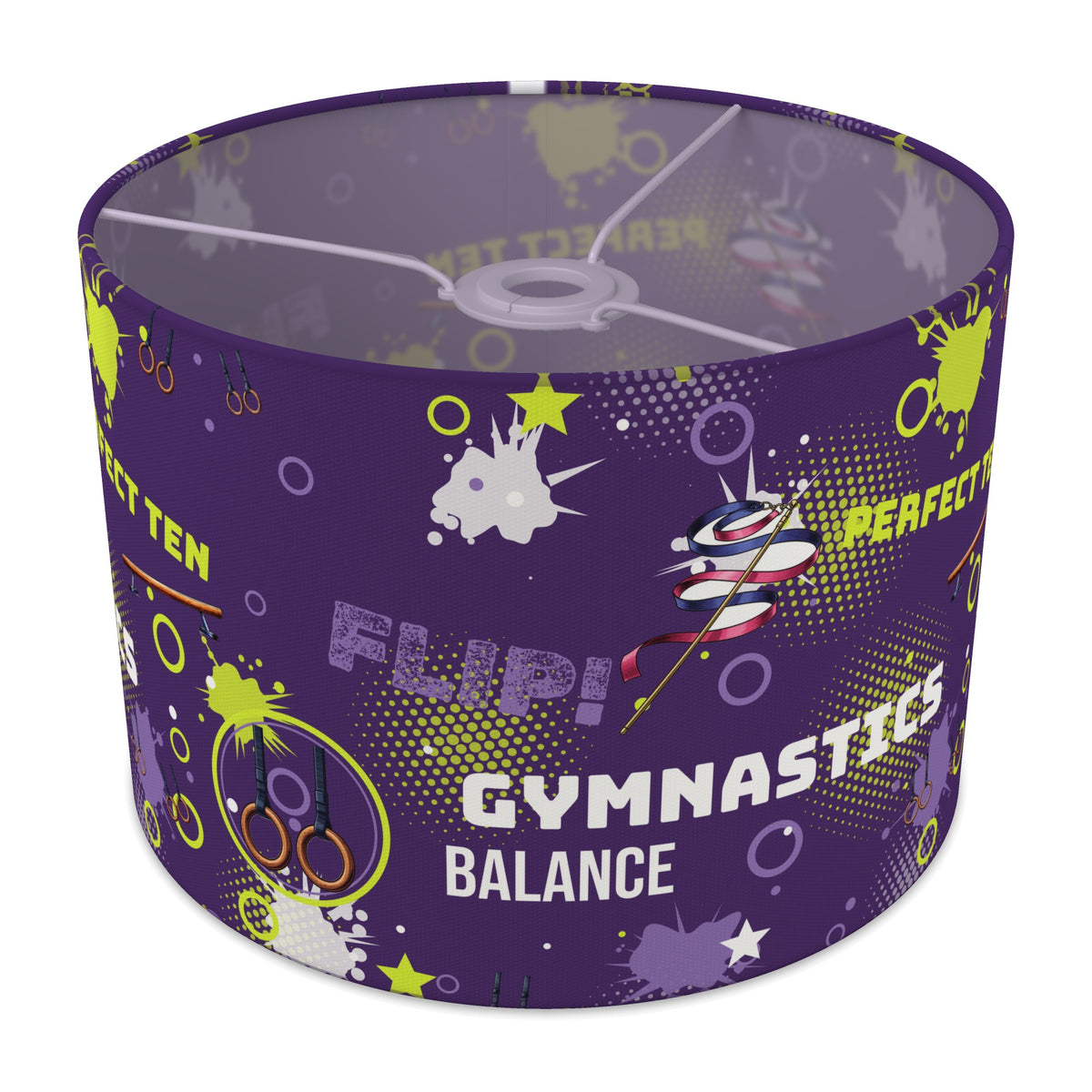 Purple Gymnastics Star II lampshade - 30cm x 21cm Ceiling