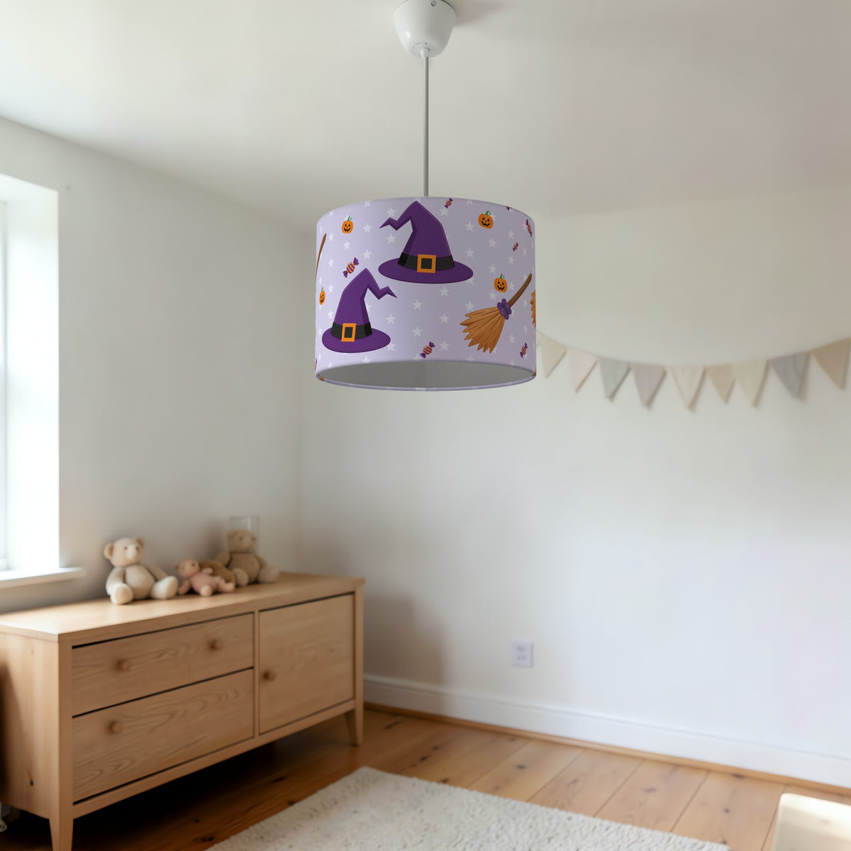 Lilac Halloween II lampshade - 20cm x 18.5cm Ceiling - photo 3