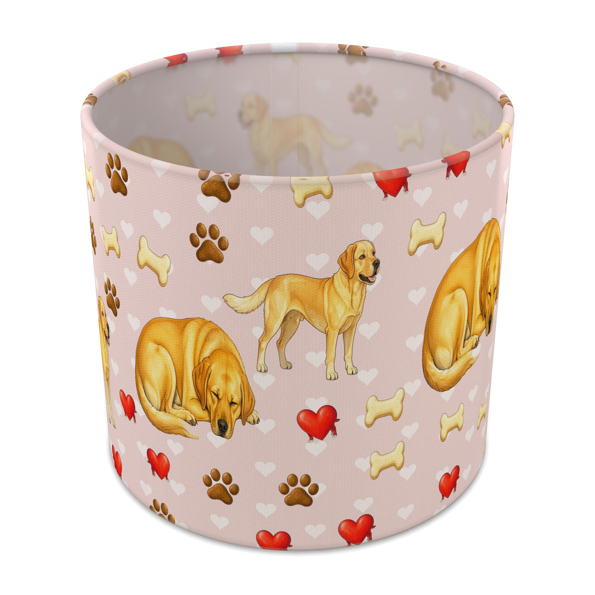 Blush Labrador Love II lampshade - 20cm x 18.5cm Table