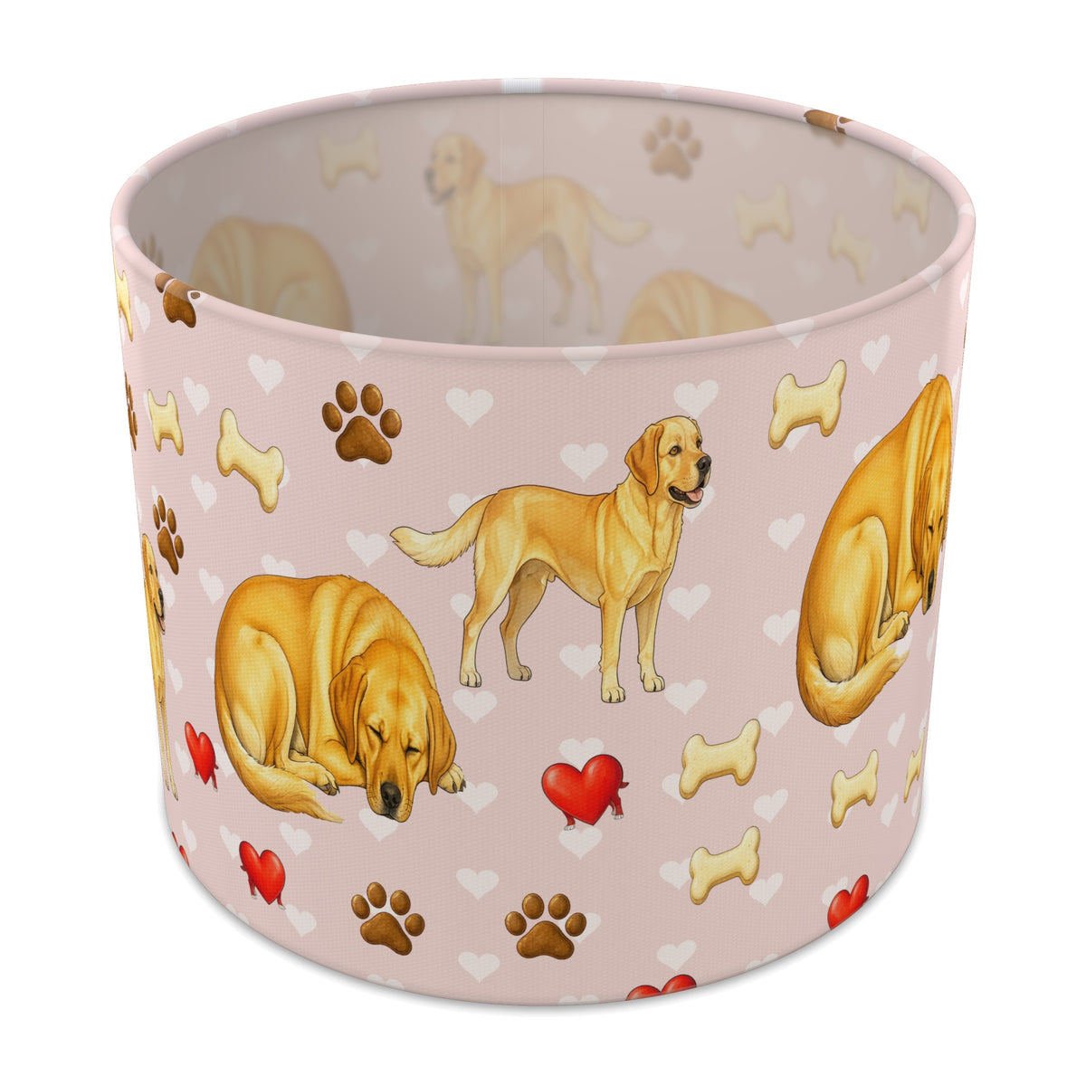 Blush Labrador Love II lampshade - 25cm x 20cm Table
