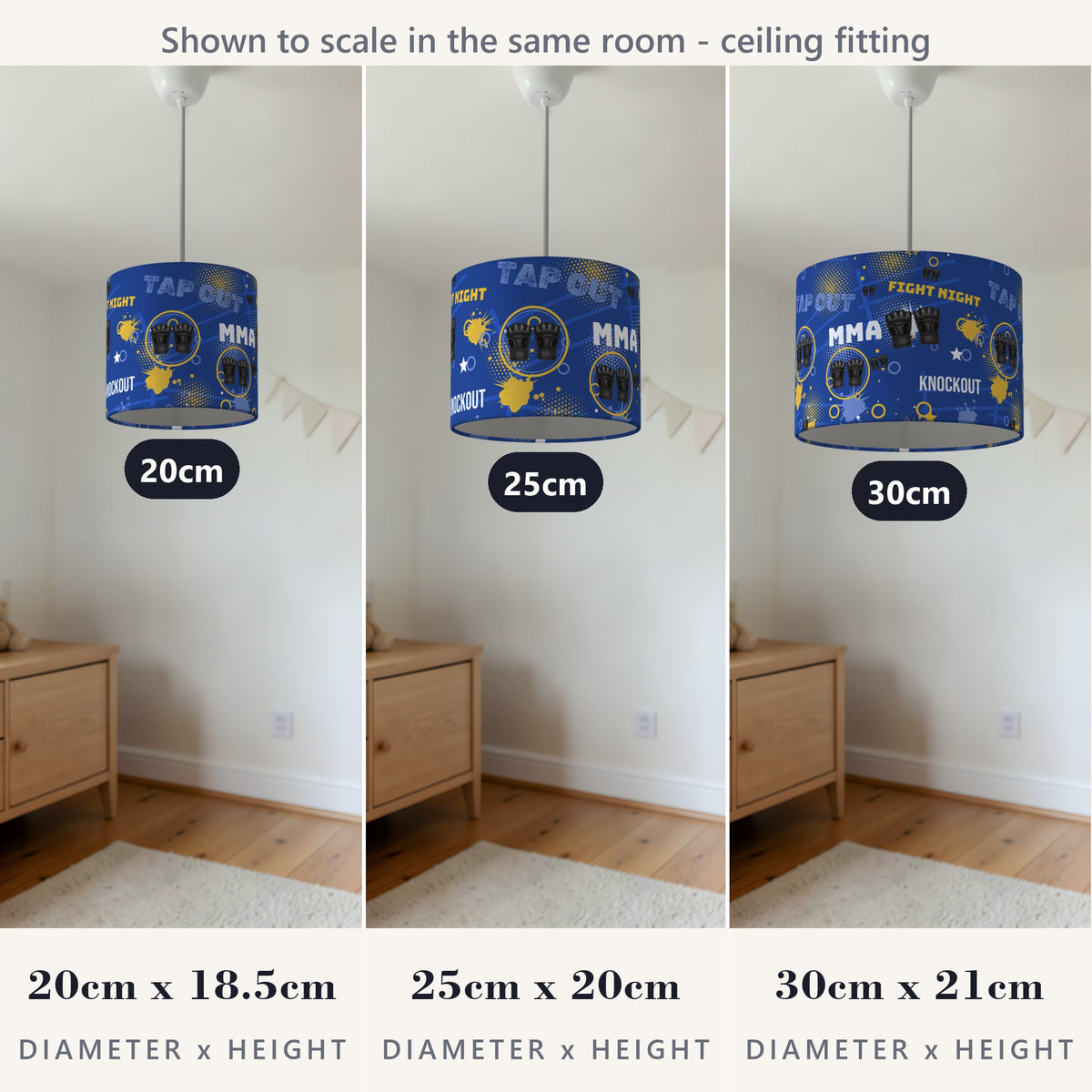 Royal Fight Night II lampshade - 20cm x 18.5cm Ceiling - photo 4