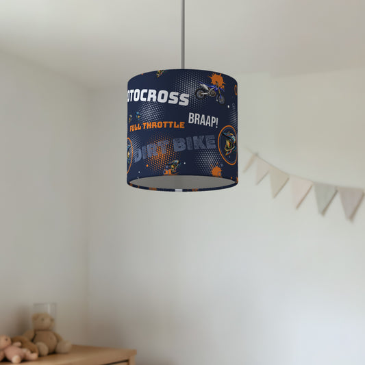 Navy And Orange Full II lampshade - 20cm x 18.5cm Ceiling - photo 2