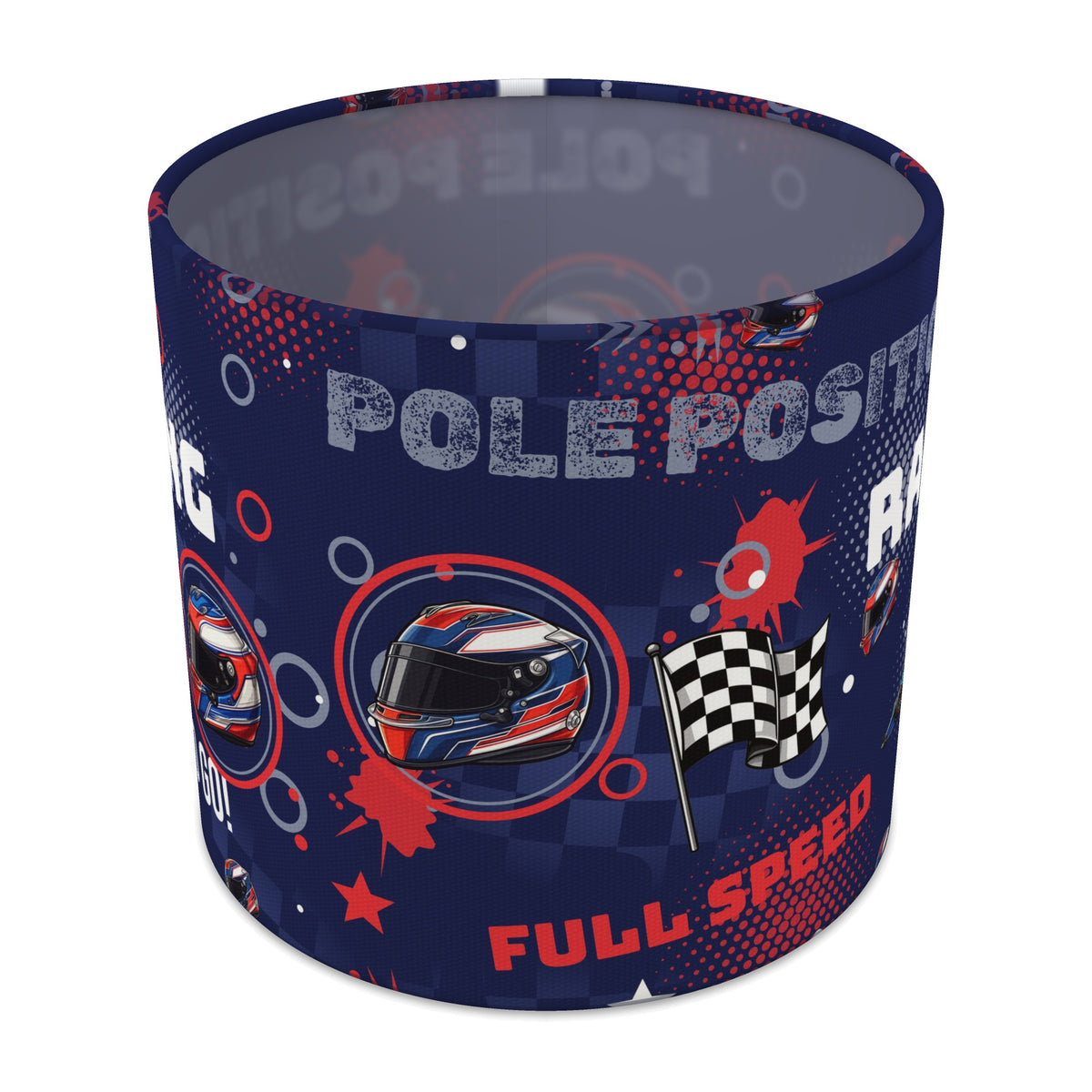 Navy Pole Position II lampshade - 20cm x 18.5cm Table